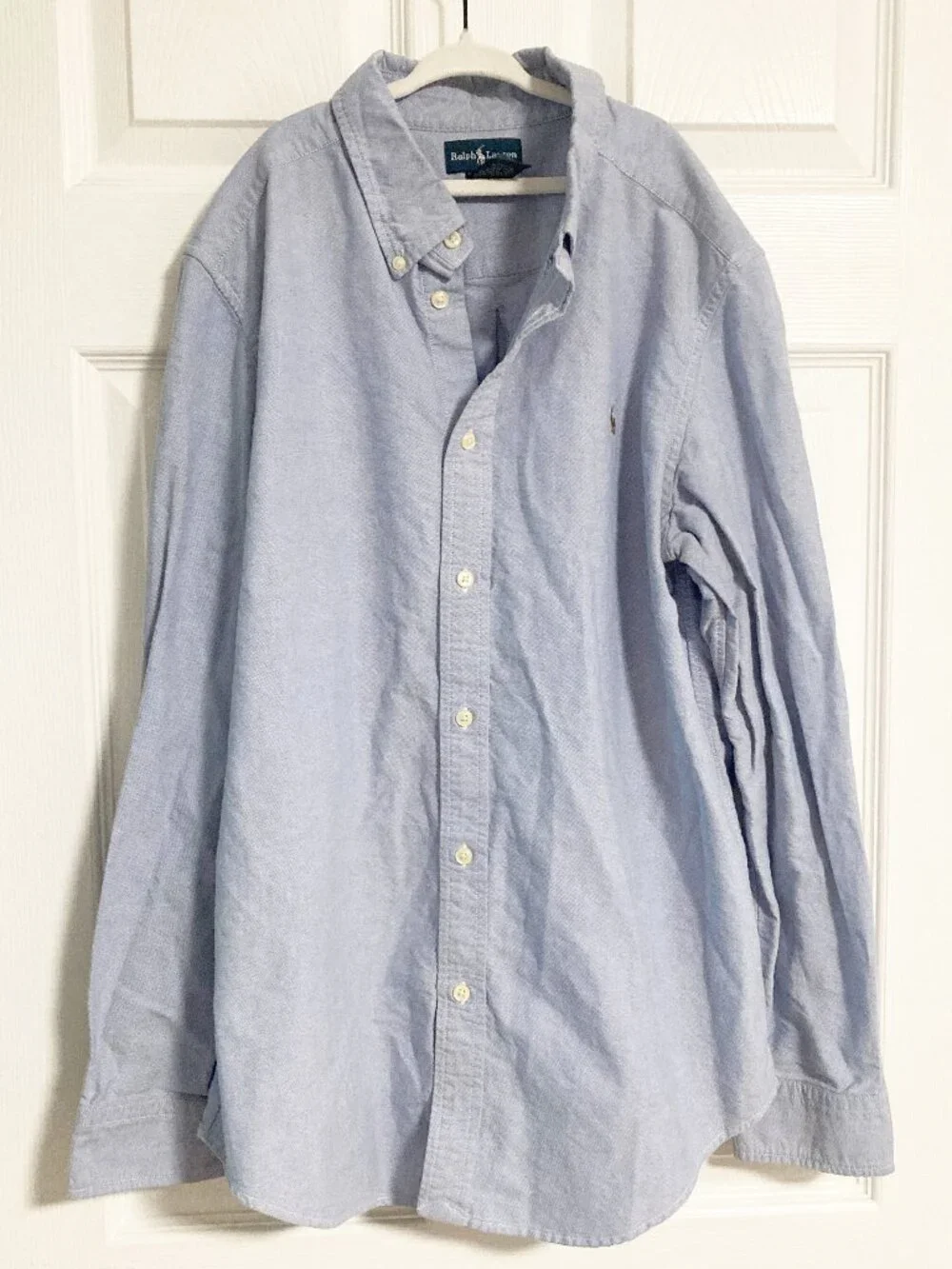 Ralph Lauren 100% Cotton Long Sleeve Button-Down Shirt Size XL (18-20)
